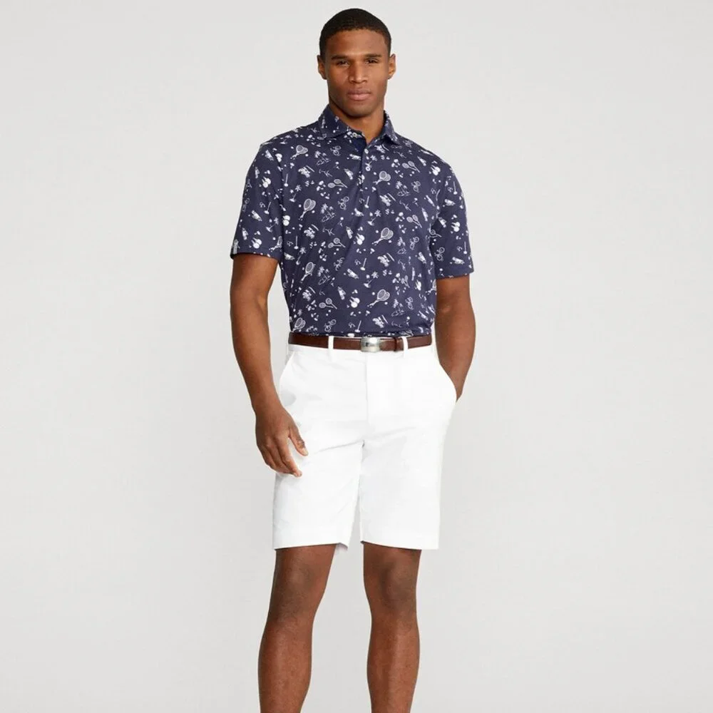 NWT Polo Golf Ralph Lauren Men Classic Fit Print Jersey Polo Shirt Size L